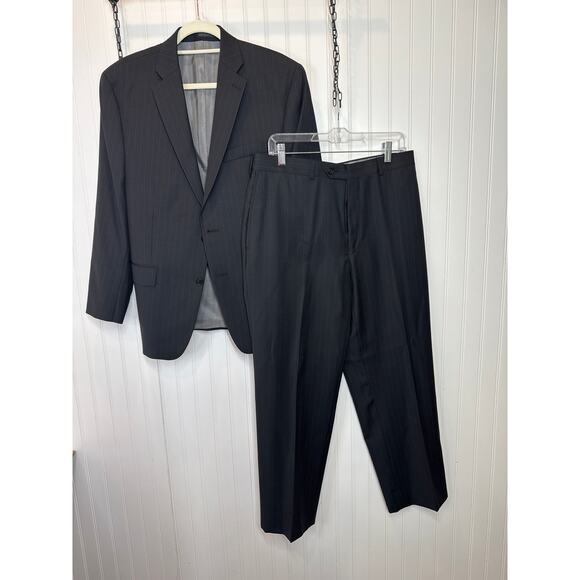 Calvin Klein Men’s Black Suit Single Breasted Holiday Career Workwear Size 40S - Picture 1 of 7